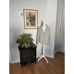 Saturday Sunday Anthropologie Women's Gray Sightseer Jacket Medium Long Sleeve